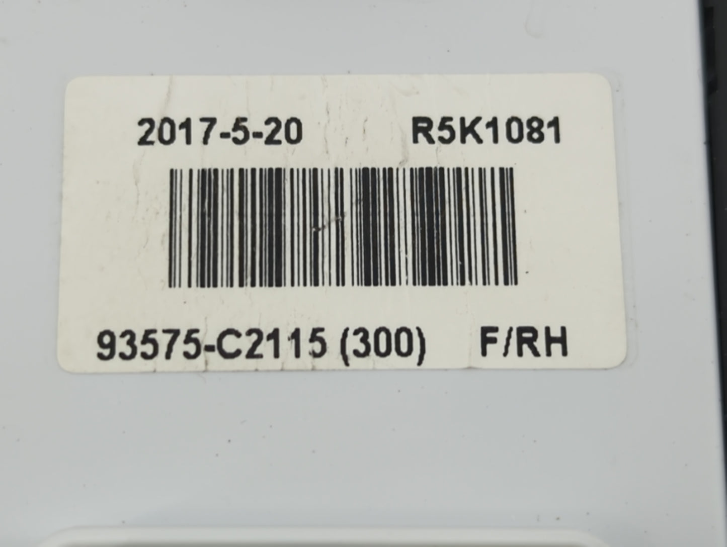 2018 Hyundai Sonata Master Power Window Switch Replacement Driver Side Left P/N:93575-C2115 Fits OEM Used Auto Parts - Oemus
