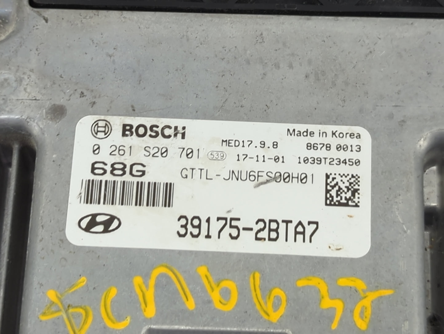2016-2018 Hyundai Tucson PCM Engine Control Computer ECU ECM PCU OEM P/N:39175-2BTA7 0261S20701 Fits Fits 2016 2017 2018 OEM