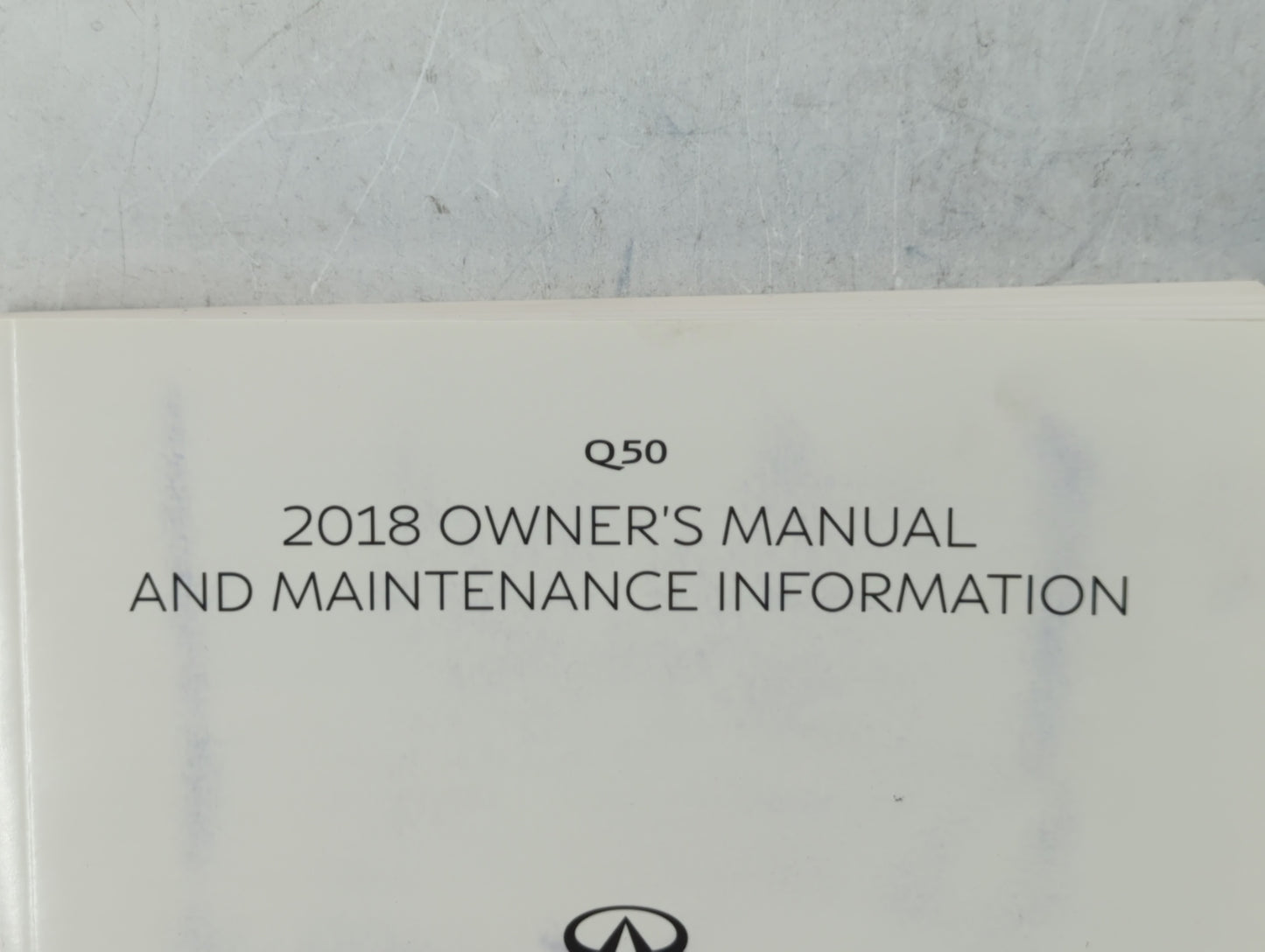 2018 Infiniti Q50 Owners Manual Book Guide P/N:OM18E0 0V37U0 OEM Used Auto Parts - Oemusedautoparts1.com
