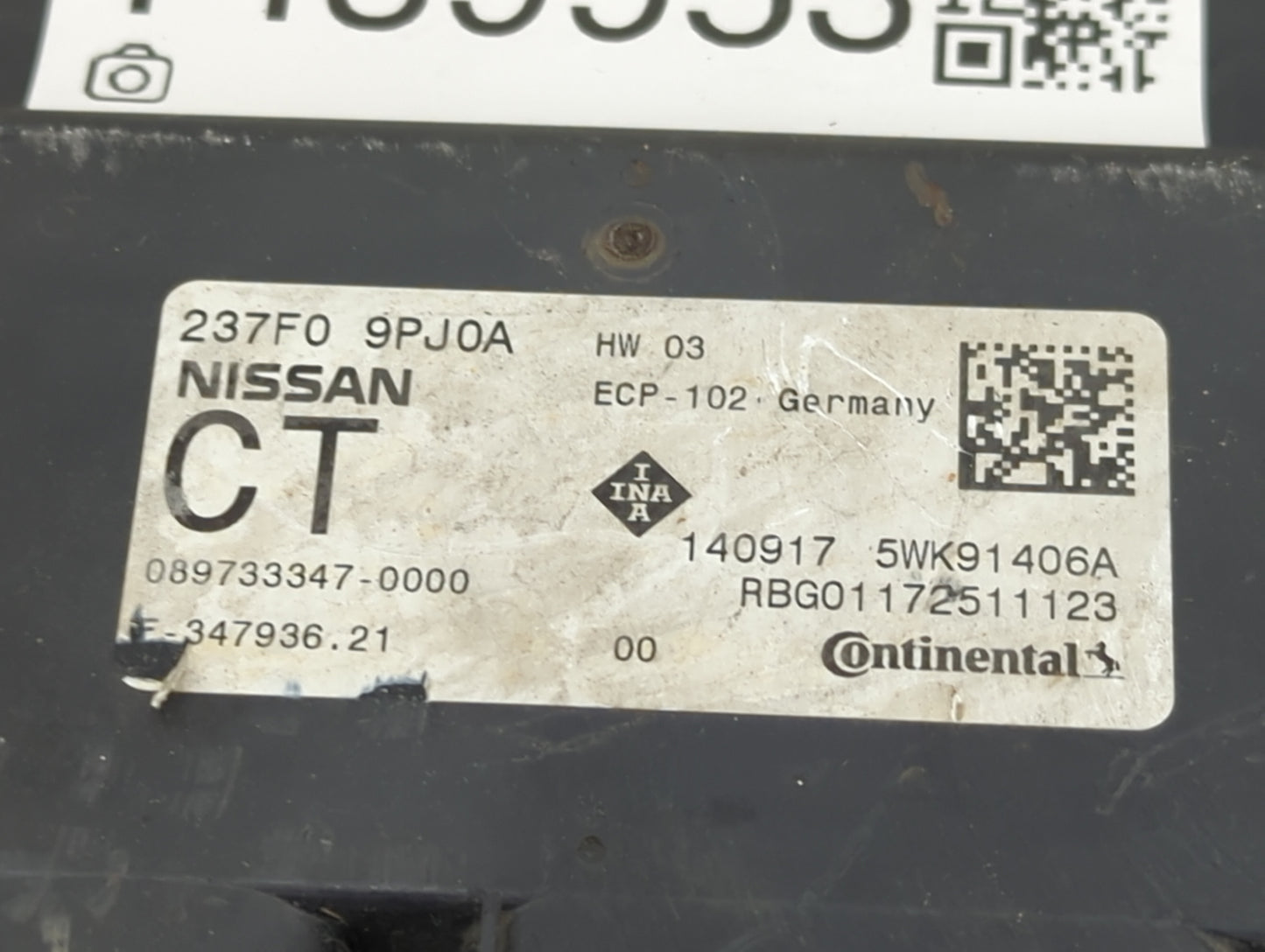 2018-2020 Infiniti Qx60 PCM Engine Control Computer ECU ECM PCU OEM P/N:237F09PJ0A 5WK91406A Fits Fits 2018 2019 2020 OEM Us