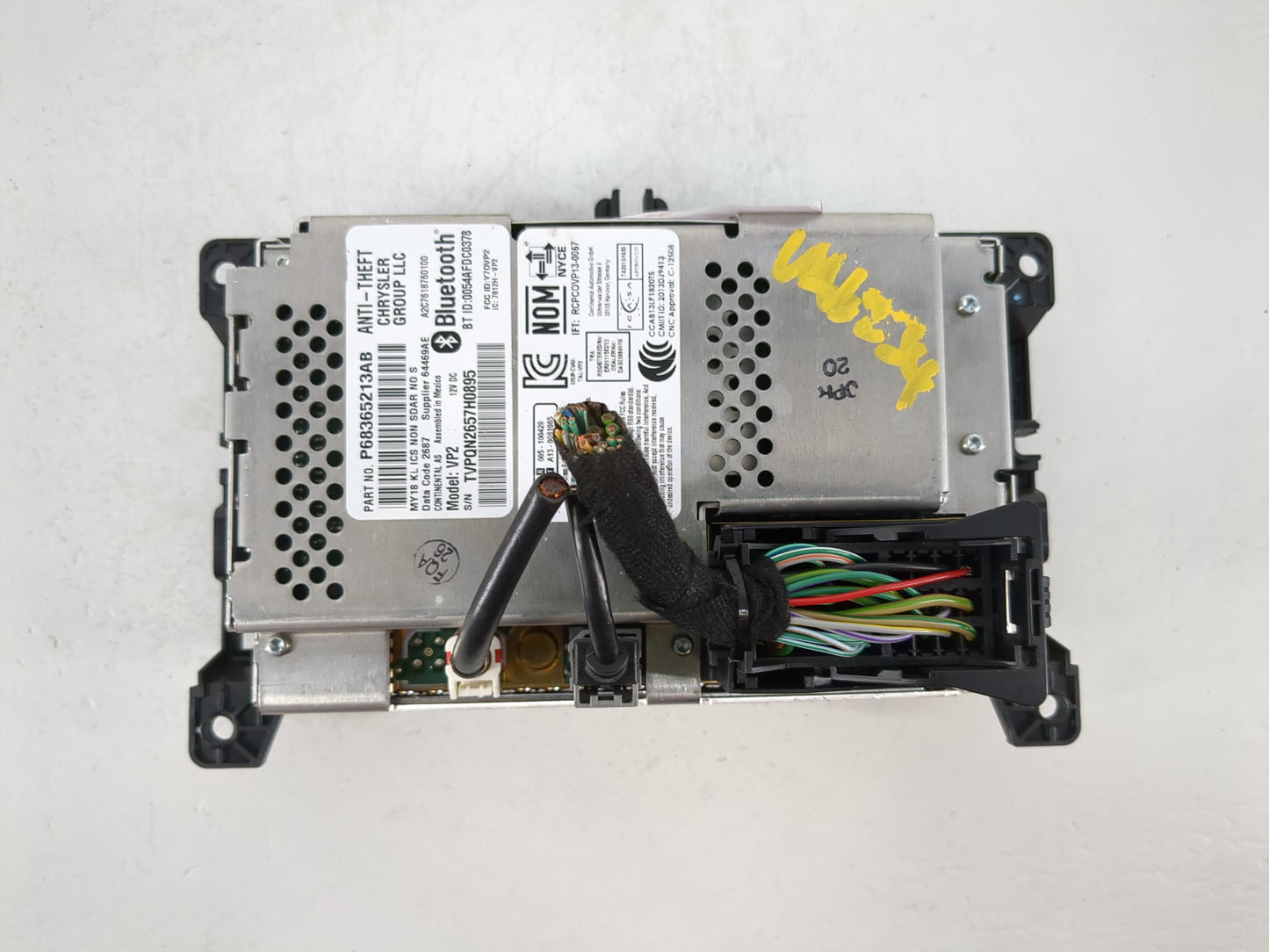 2018 Jeep Cherokee Radio AM FM Cd Player Receiver Replacement P/N:P68365213AB Fits OEM Used Auto Parts - Oemusedautoparts1.c