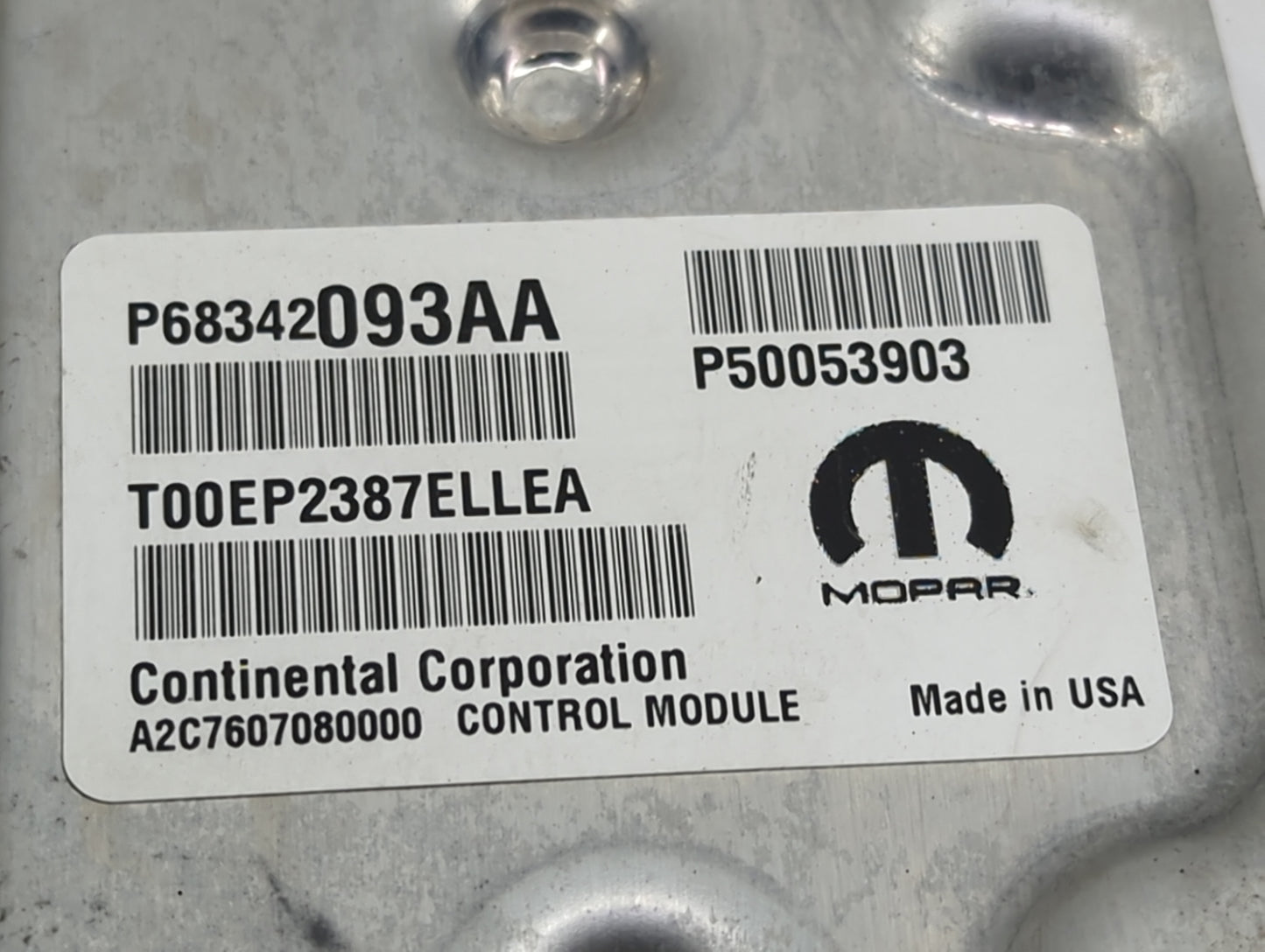 2018 Jeep Cherokee PCM Engine Control Computer ECU ECM PCU OEM P/N:P68342093AA P50053903, T00EP2387ELLEA, A2C7607080000 Fits