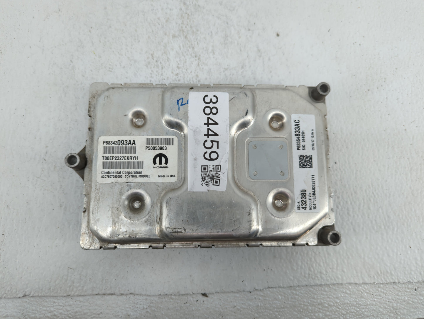 2018 Jeep Cherokee PCM Engine Control Computer ECU ECM PCU OEM P/N:P68354841AC P68342093AA, P68354831AC Fits OEM Used Auto P