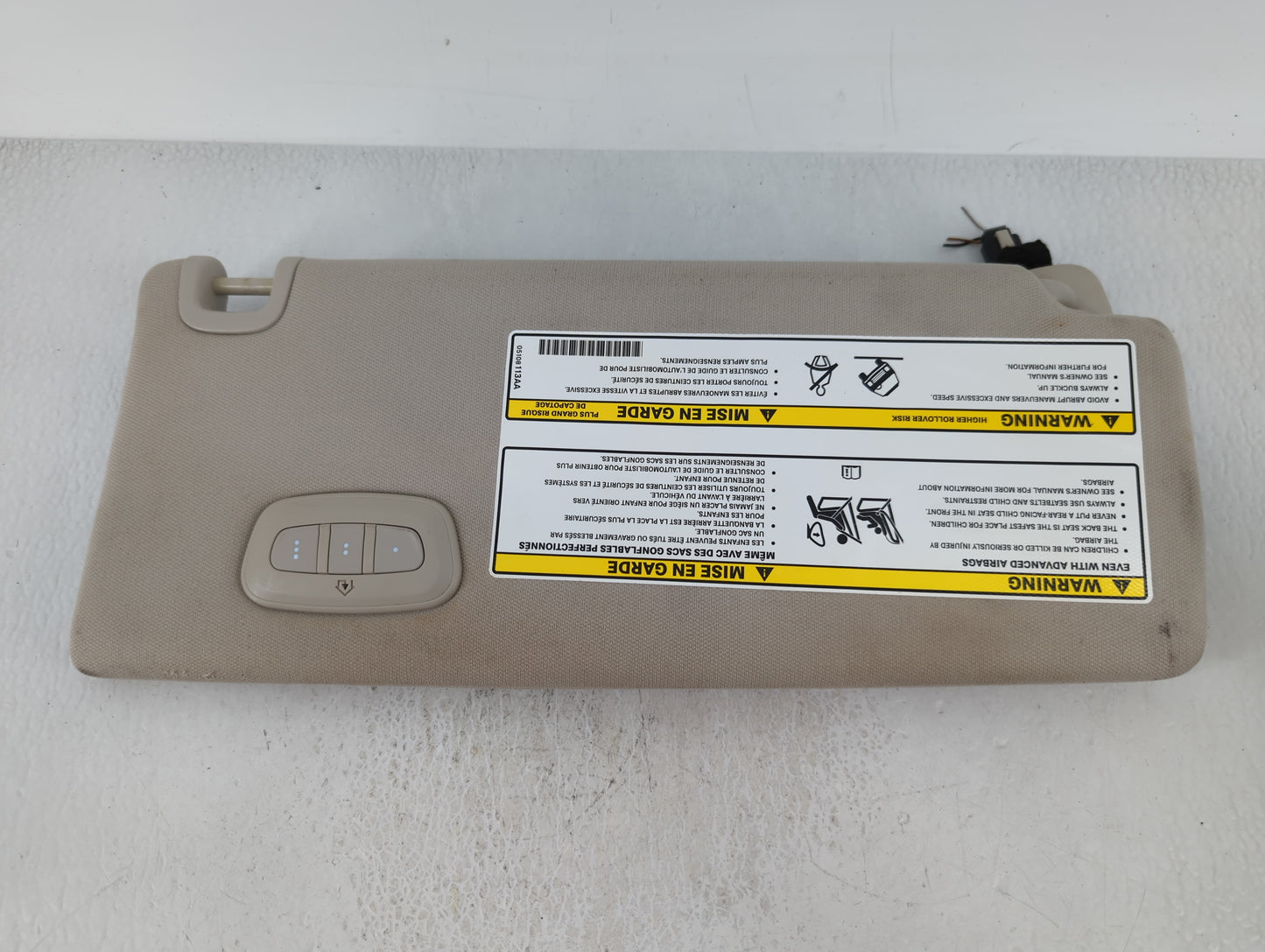 2014-2018 Jeep Cherokee Sun Visor Shade Replacement Passenger Right Mirror Fits Fits 2014 2015 2016 2017 2018 OEM Used Auto