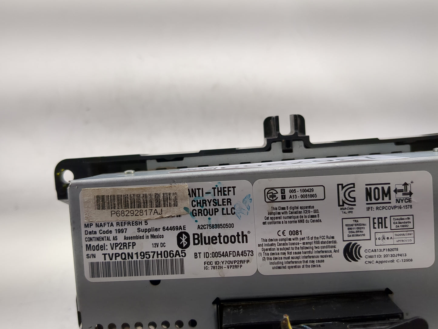 2018 Jeep Compass Radio AM FM Cd Player Receiver Replacement P/N:68292817AJ TVPQN1957H06A5 Fits OEM Used Auto Parts - Oemuse