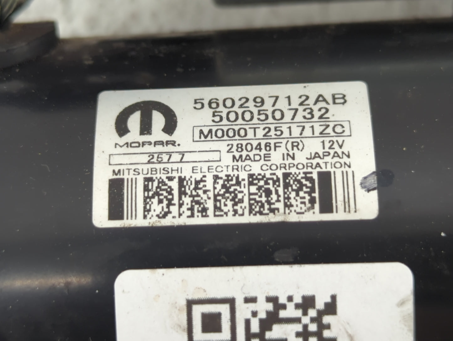 2017-2020 Jeep Compass Car Starter Motor Solenoid OEM P/N:56029712AB M000T25171ZC Fits Fits 2017 2018 2019 2020 2021 2022 OE