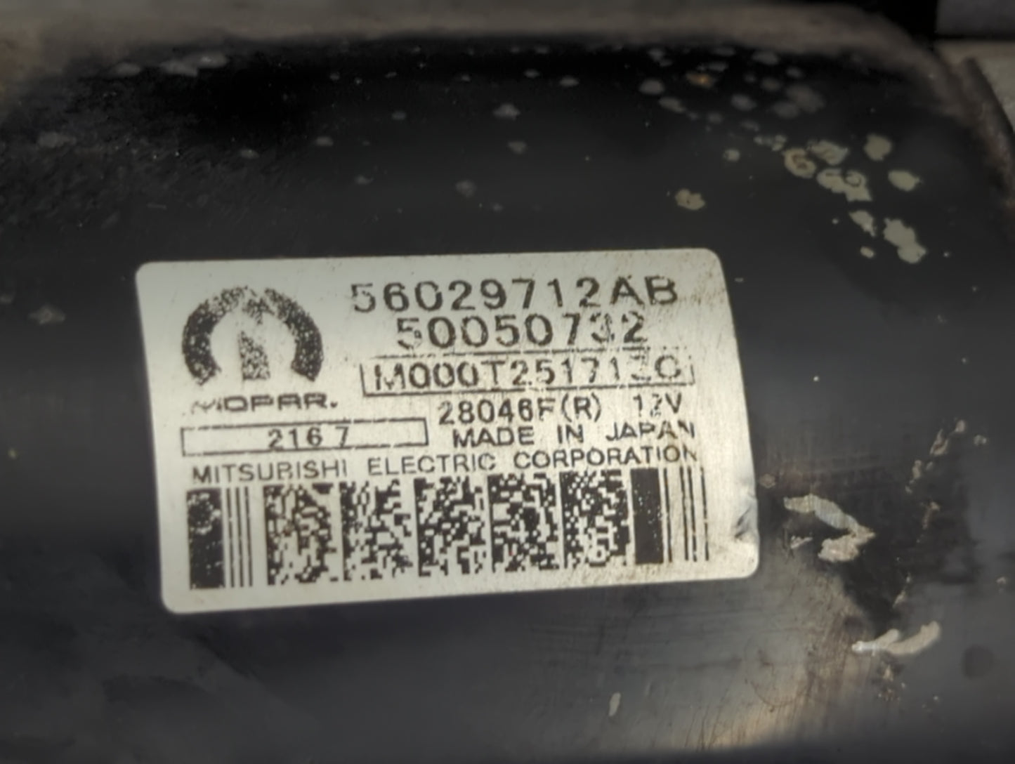 2017-2020 Jeep Compass Car Starter Motor Solenoid OEM P/N:50050732 56029712AB Fits Fits 2017 2018 2019 2020 2021 2022 OEM Us