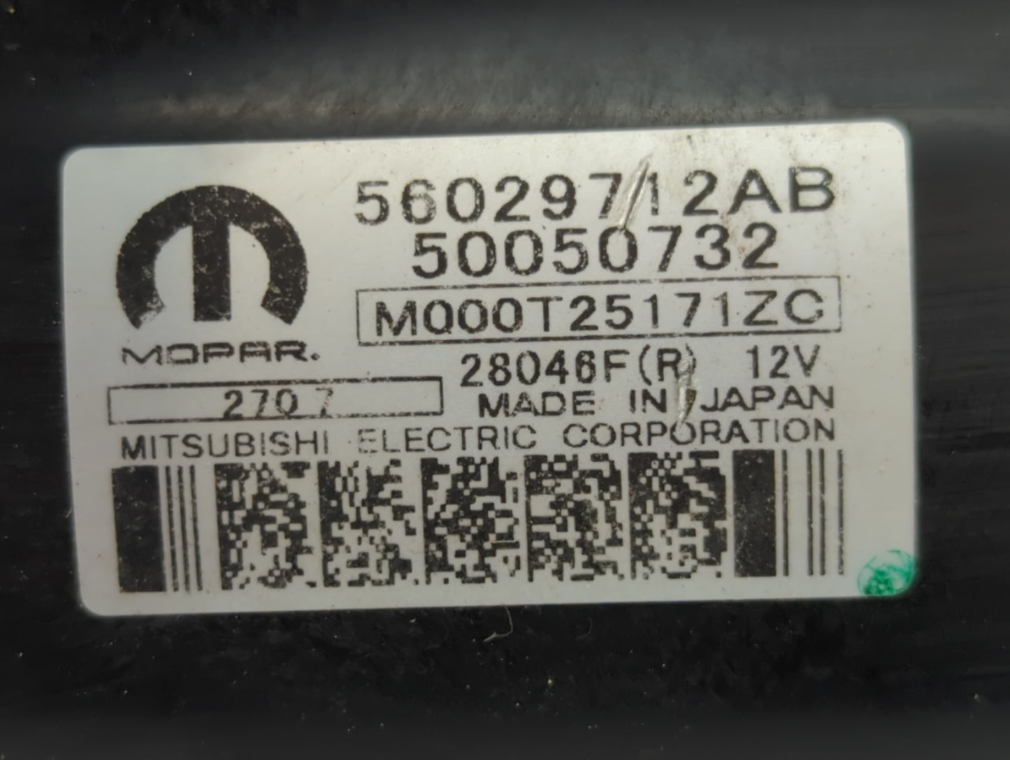 2017-2020 Jeep Compass Car Starter Motor Solenoid OEM P/N:56029712AB Fits Fits 2017 2018 2019 2020 2021 2022 OEM Used Auto P