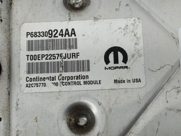 2018-2019 Jeep Grand Cherokee PCM Engine Control Computer ECU ECM PCU OEM P/N:P68330924AA Fits Fits 2018 2019 OEM Used Auto Parts