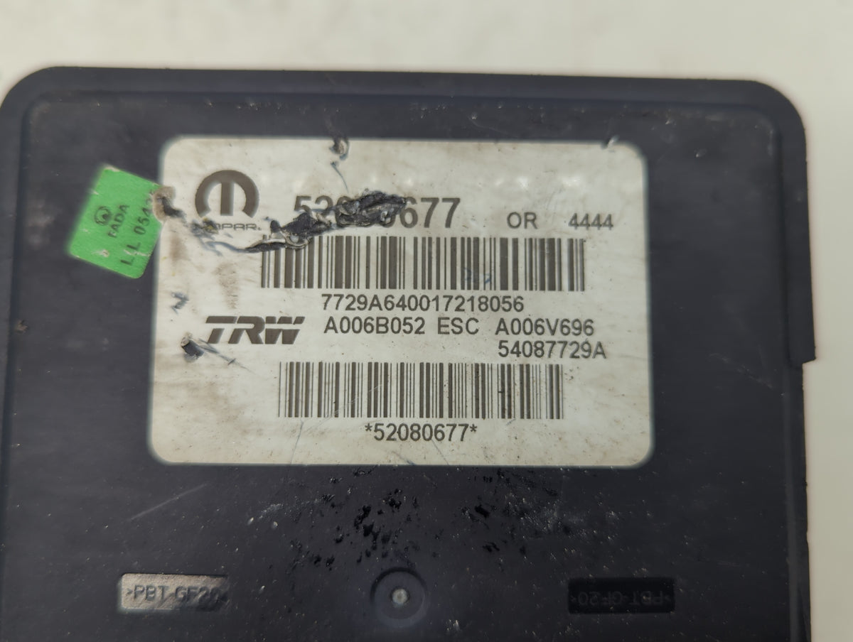 2018-2019 Jeep Renegade Anti-Lock Brake ABS Pump Module Actuator OEM P/N:52080677 52137661 Fits Fits 2018 2019 OEM Used Auto