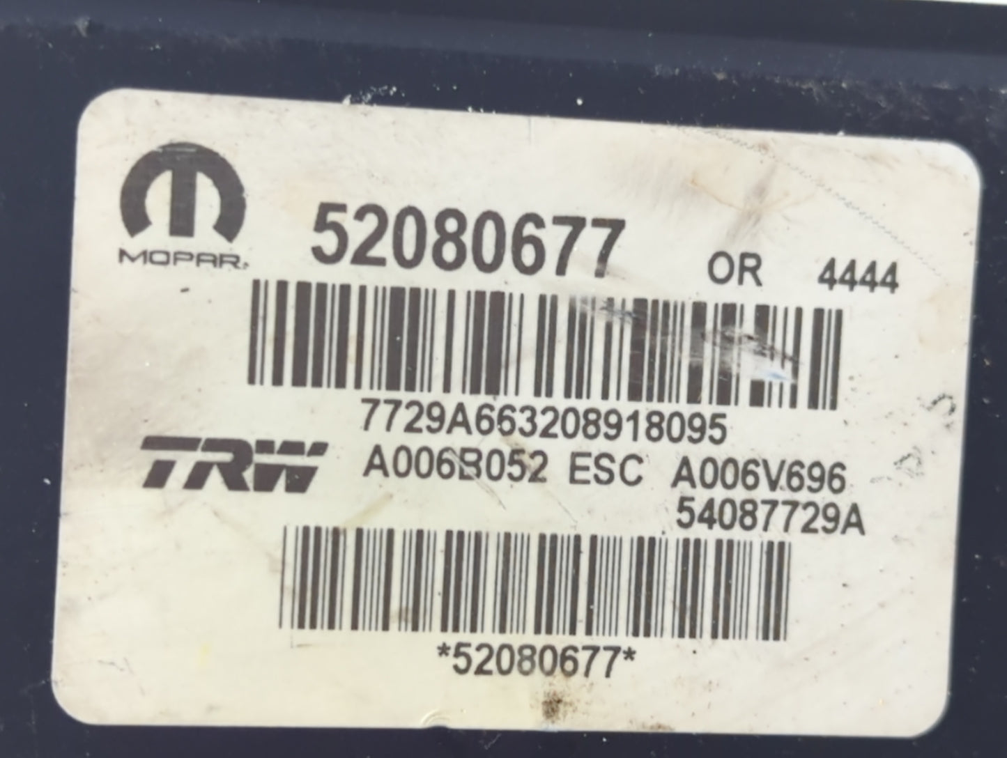 2018-2019 Jeep Renegade ABS Pump Control Module Replacement P/N:52080677 JL3A-12B684-CA, JL3A-12A650-AKA Fits Fits 2018 2019