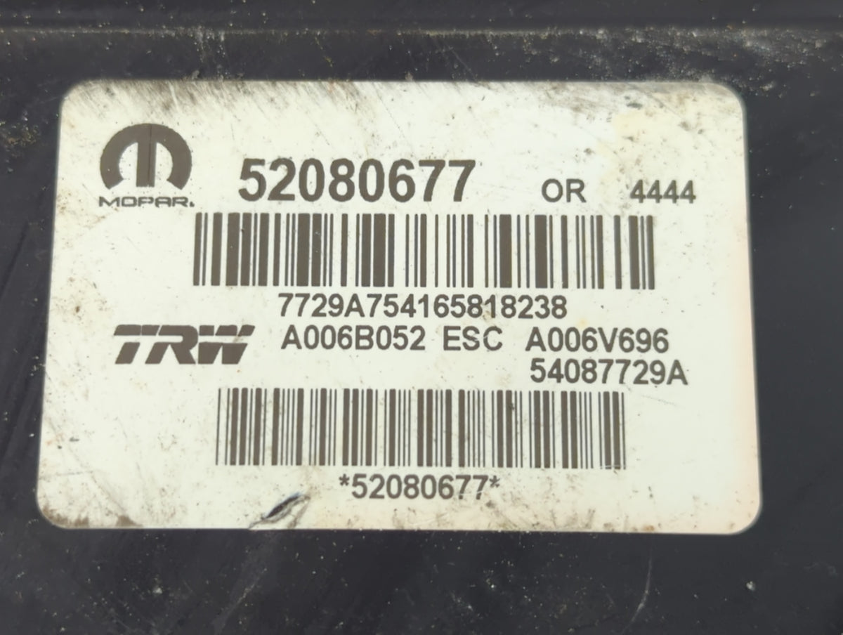2018-2019 Jeep Renegade Anti-Lock Brake ABS Pump Module Actuator OEM P/N:52080677 Fits Fits 2018 2019 OEM Used Auto Parts -