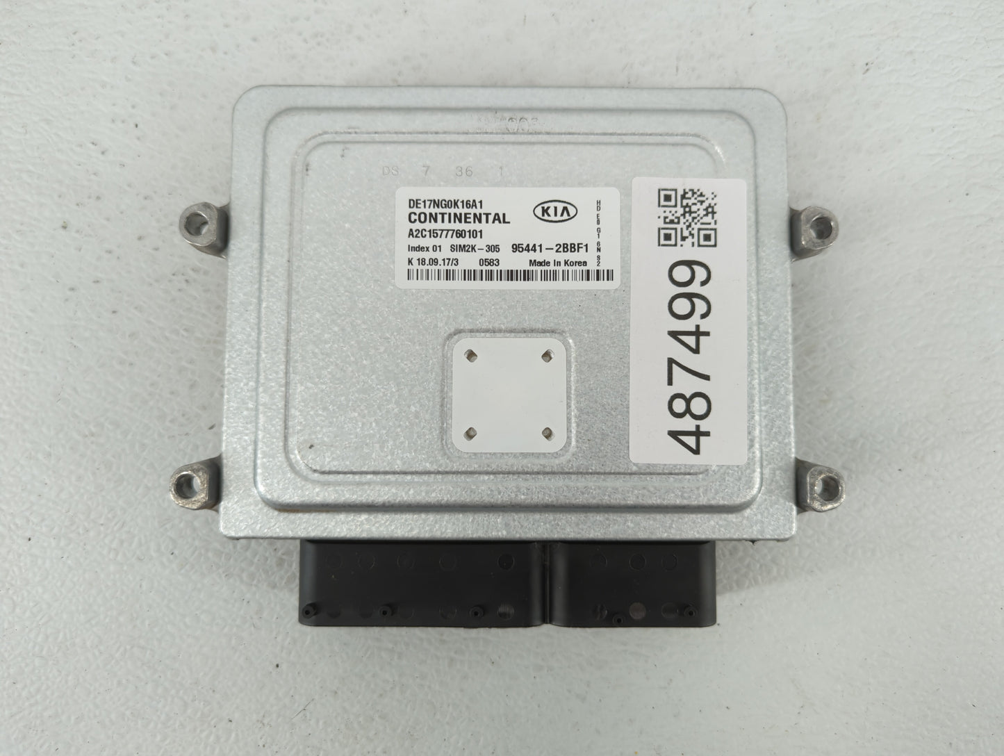 2018-2020 Kia Niro PCM Engine Control Computer ECU ECM PCU OEM P/N:95441-2BBF1 391A5-03DH1, 391B1-03DH1 Fits Fits 2018 2019