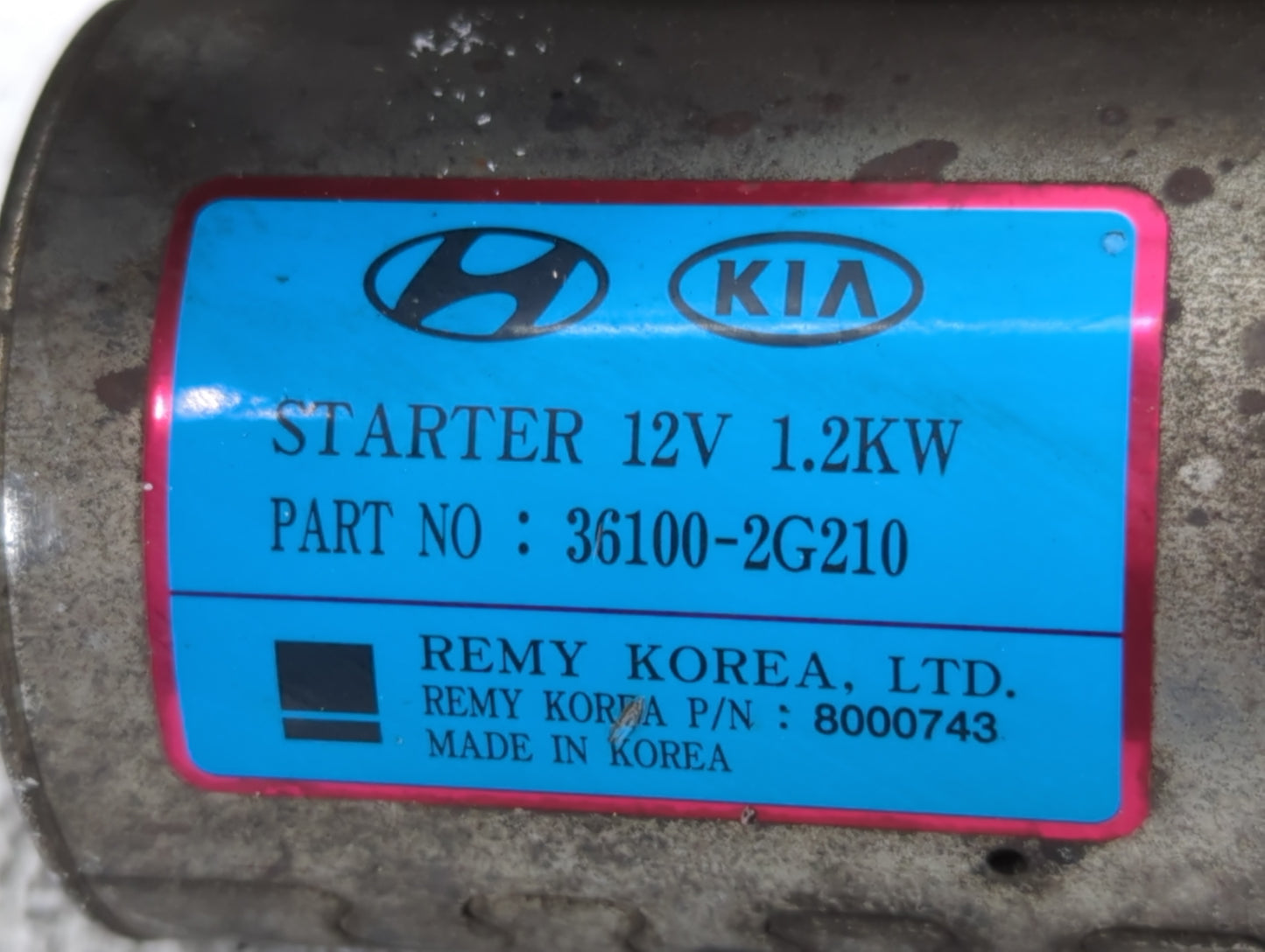 2016-2020 Kia Optima Car Starter Motor Solenoid OEM P/N:36100-2G210 36100-2G250 Fits Fits 2015 2016 2017 2018 2019 2020 OEM