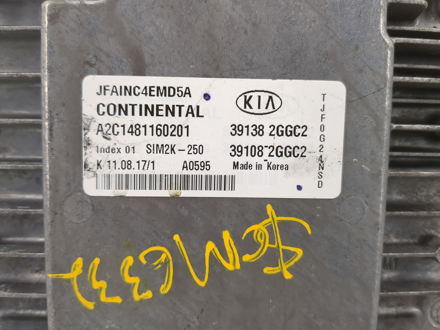 2018 Kia Optima PCM Engine Control Computer ECU ECM PCU OEM P/N:39108-2GGC2 39138 2GGC2 Fits OEM Used Auto Parts - Oemusedau