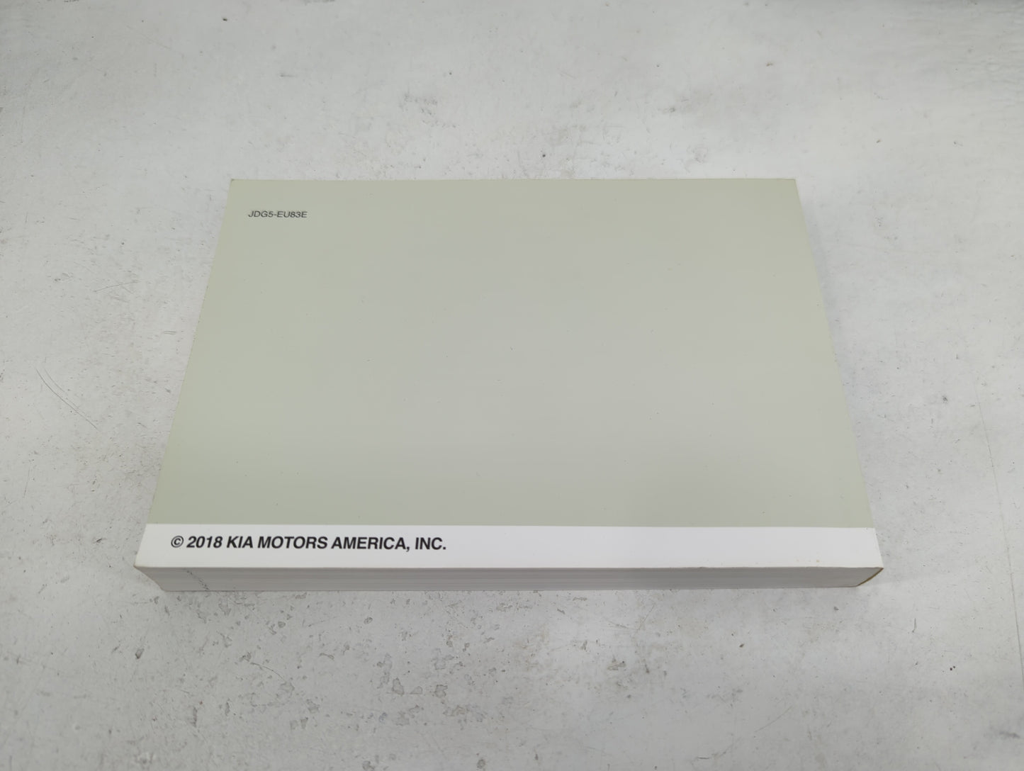 2018 Kia Optima Owners Manual Book Guide P/N:JDG5-EU83E OEM Used Auto Parts - Oemusedautoparts1.com