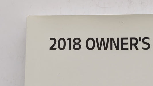 2018 Kia Optima Owners Manual Book Guide OEM Used Auto Parts
