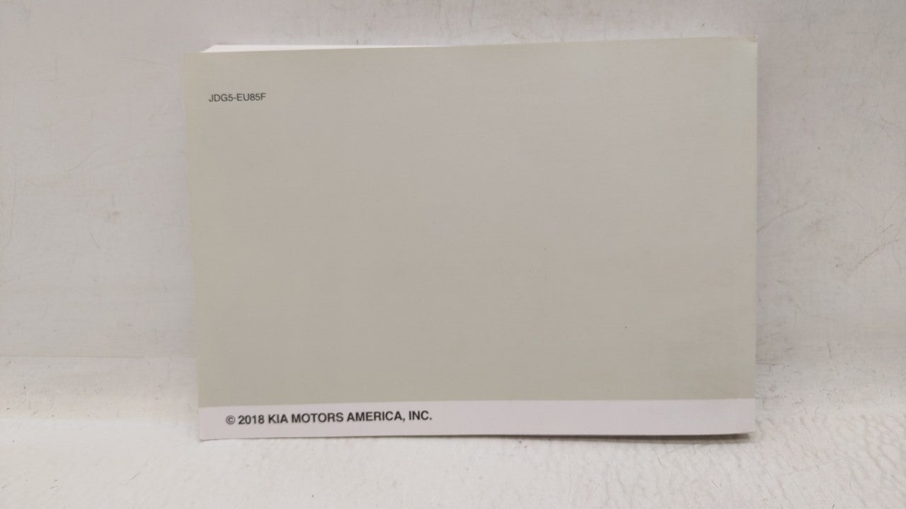 2018 Kia Optima Owners Manual Book Guide OEM Used Auto Parts - Oemusedautoparts1.com