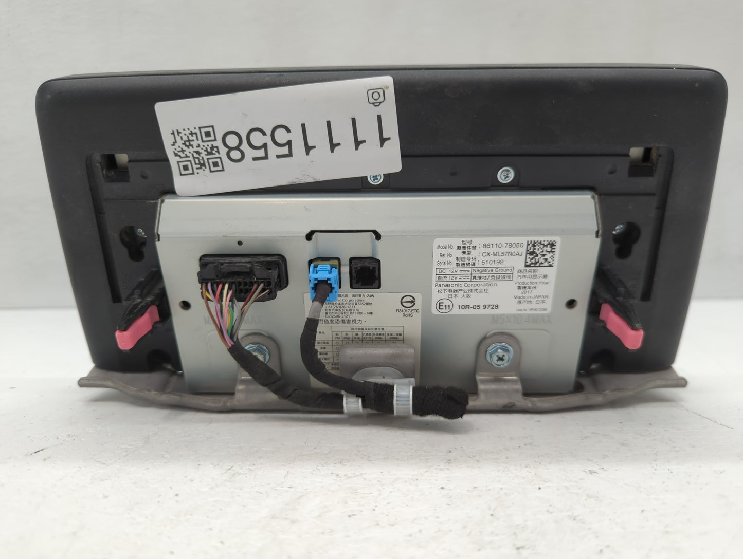 2018 Lexus Nx300 Radio AM FM Cd Player Receiver Replacement P/N:86110-78050 Fits OEM Used Auto Parts - Oemusedautoparts1.com