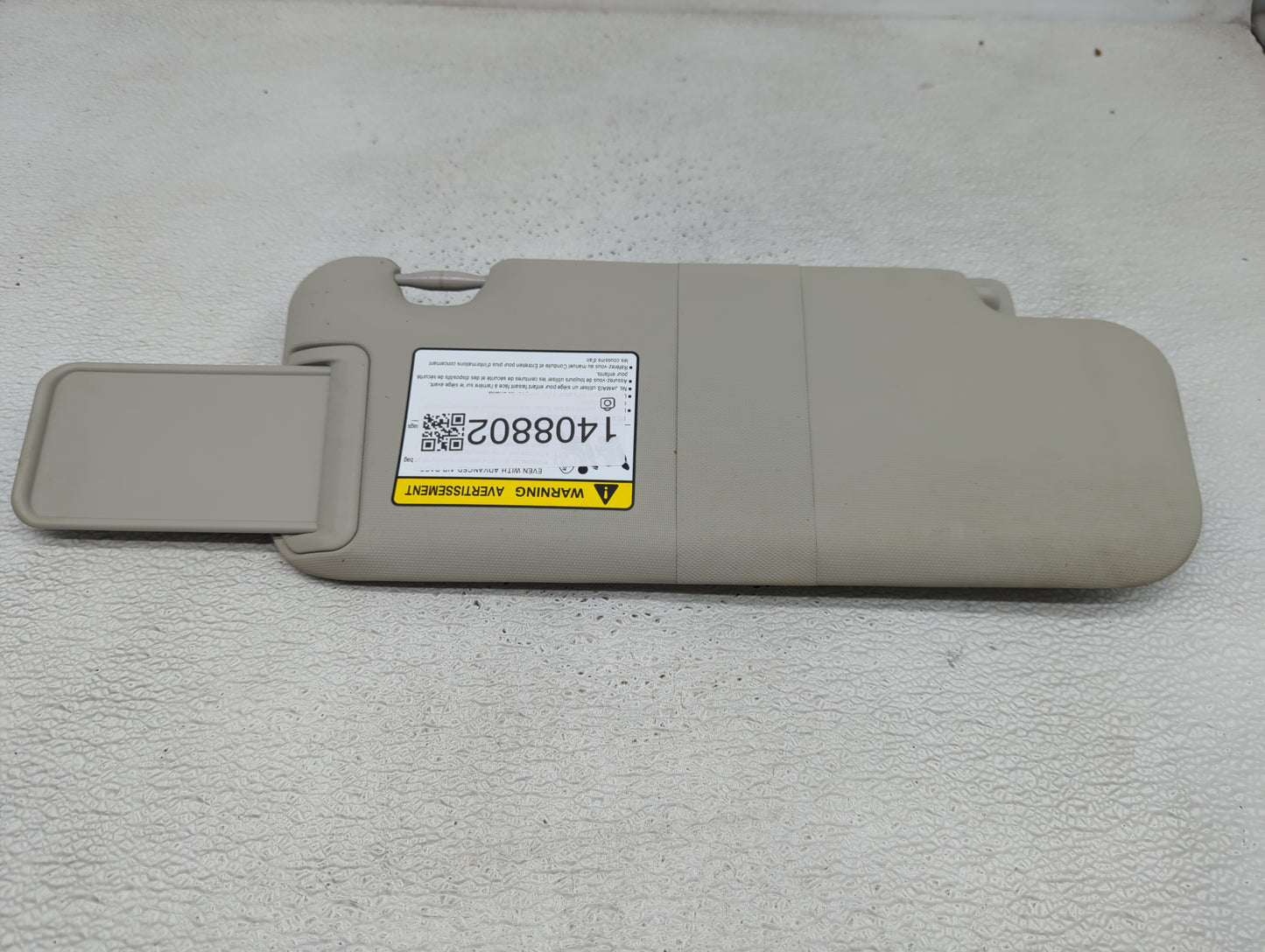 2014-2018 Mazda 3 Sun Visor Shade Replacement Driver Left Mirror Fits Fits 2014 2015 2016 2017 2018 OEM Used Auto Parts - Oe