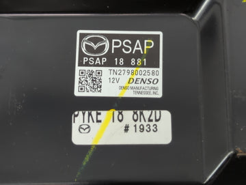 2017-2018 Mazda 3 PCM Engine Control Computer ECU ECM PCU OEM P/N:PSAP 18 8K2D PSAP 18 881 Fits Fits 2017 2018 OEM Used Auto Parts
