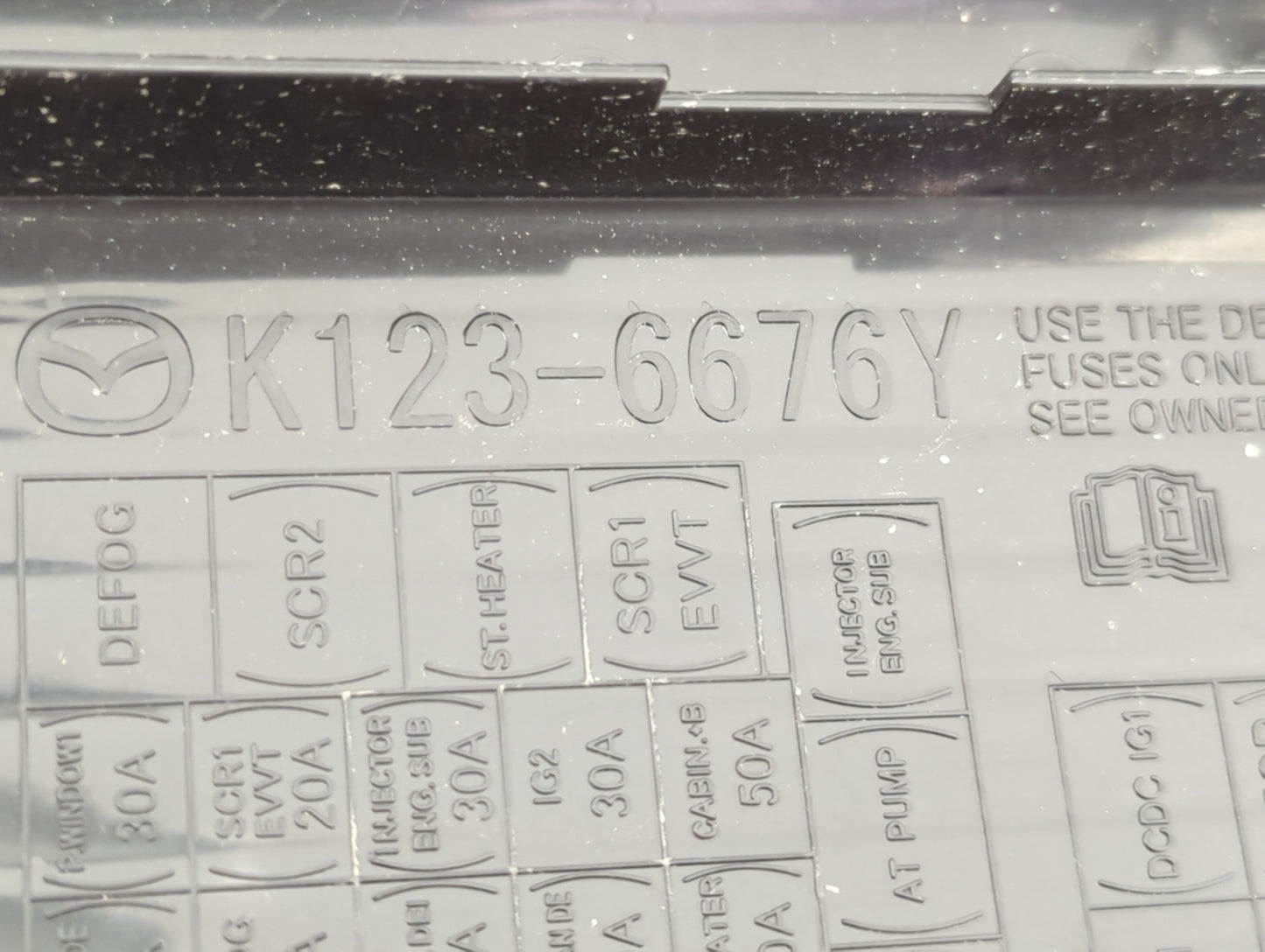 2013-2022 Mazda Cx-5 Fusebox Fuse Box Panel Relay Module P/N:K123-6676Y Fits OEM Used Auto Parts - Oemusedautoparts1.com