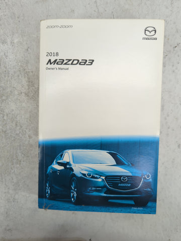 2018 Mazda Mazda3 Owners Manual Book Guide P/N:9999-95-038C-18 OEM Used Auto Parts
