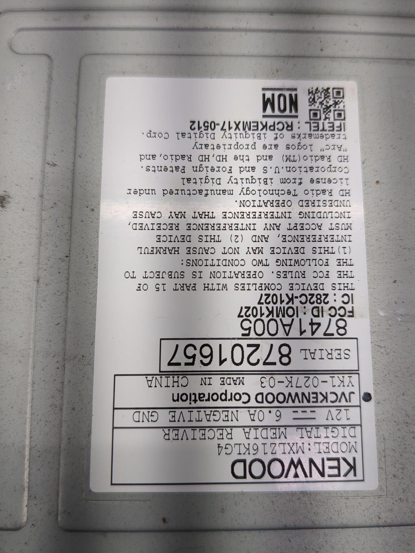 2018 Mitsubishi Outlander Sport Radio AM FM Cd Player Receiver Replacement P/N:8741A005 MXLZ16KLG4, YK1-027K-03, 28ZC-K1027