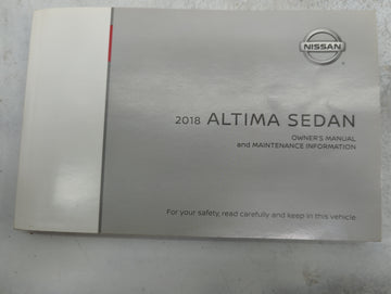2018 Nissan Altima Owners Manual Book Guide P/N:OM18EA 0L33U1 OEM Used Auto Parts