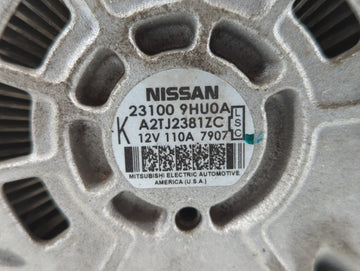 2018 Nissan Altima Alternator Replacement Generator Charging Assembly Engine OEM P/N:23100 9HU0A Fits OEM Used Auto Parts