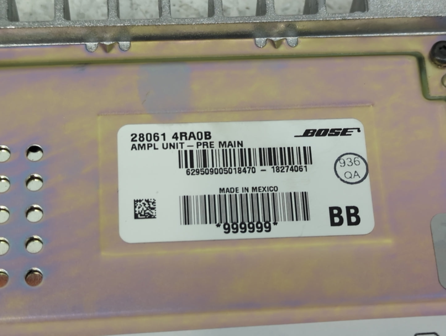 2016-2018 Nissan Maxima Radio AM FM Cd Player Receiver Replacement P/N:28061 4RA0B Fits Fits 2016 2017 2018 OEM Used Auto Pa