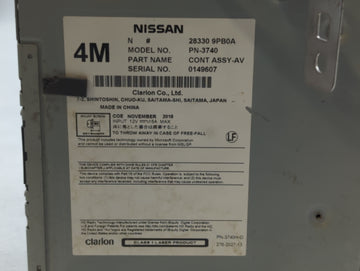 2017-2020 Nissan Pathfinder Am Fm Cd Player Radio Receiver