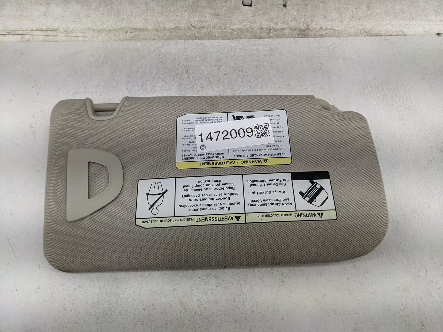 2018-2020 Nissan Rogue Sun Visor Shade Replacement Driver Left Mirror Fits Fits 2018 2019 2020 OEM Used Auto Parts - Oemused