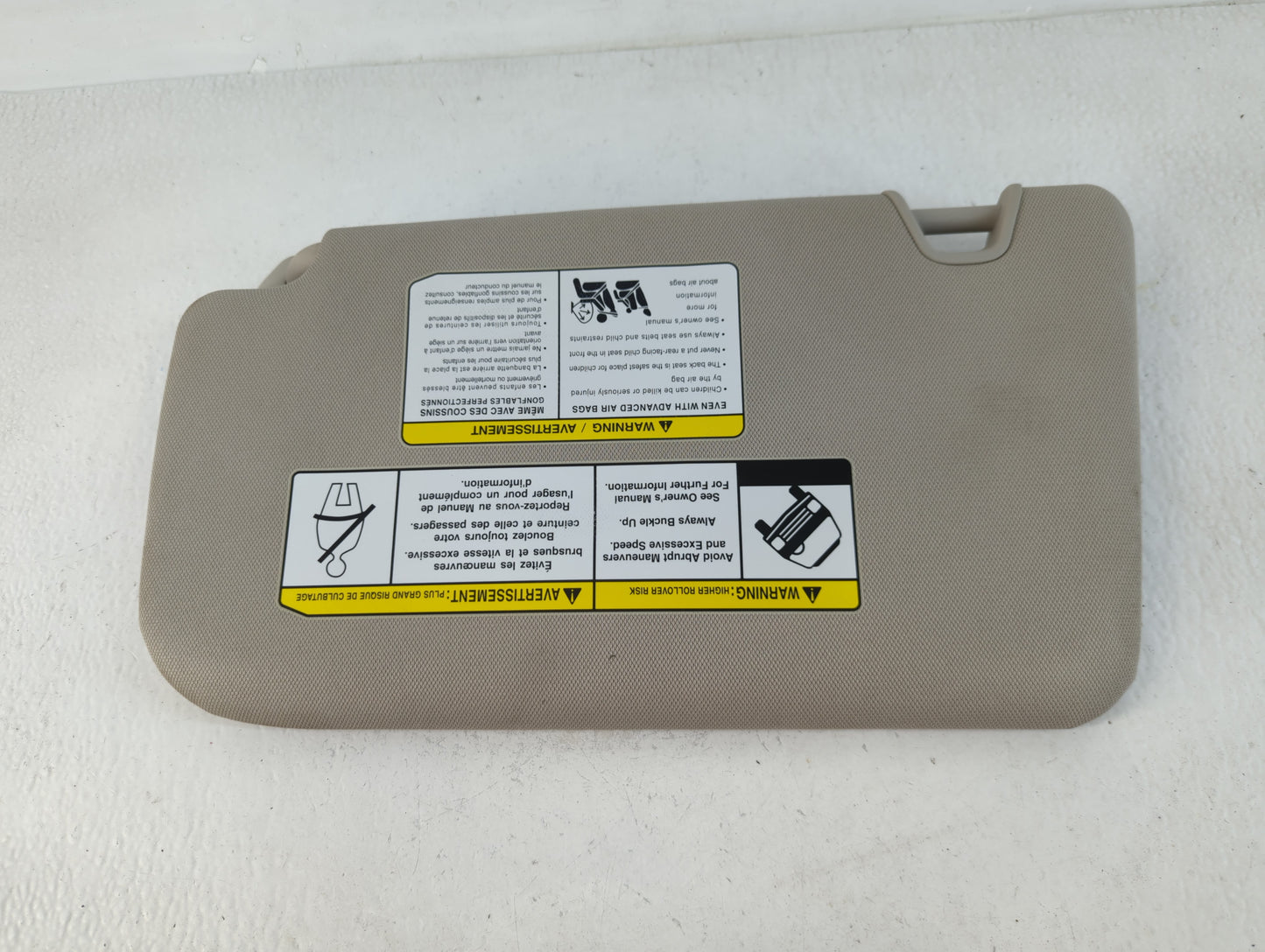 2018 Nissan Rogue Sun Visor Shade Replacement Passenger Right Mirror Fits OEM Used Auto Parts - Oemusedautoparts1.com