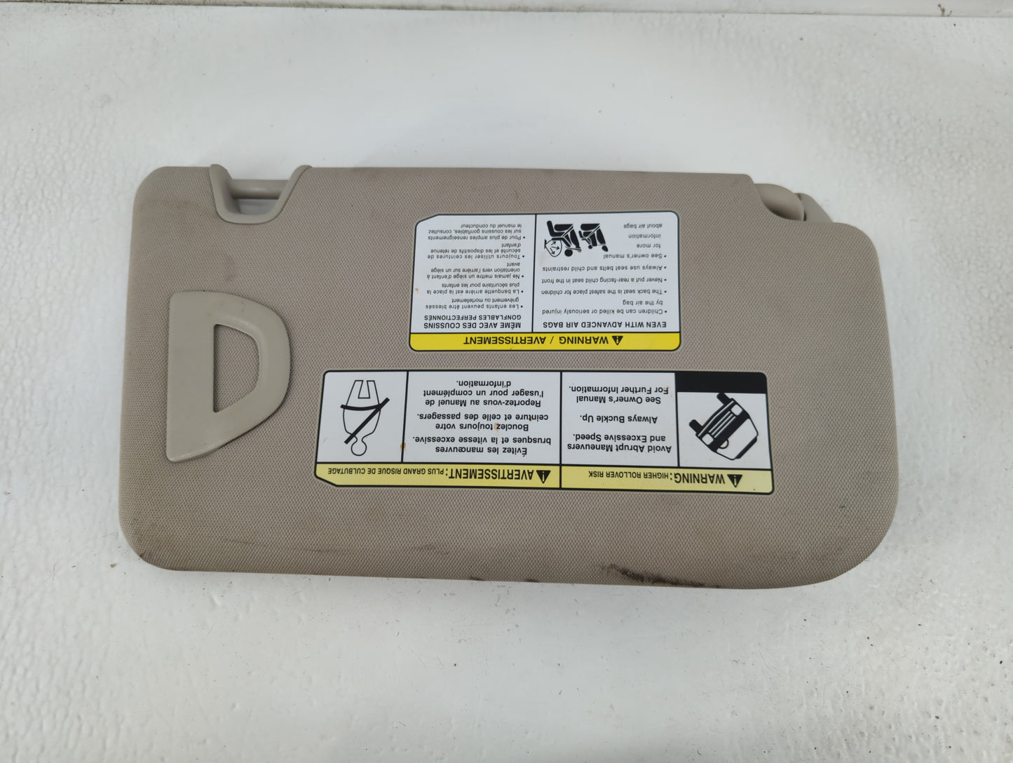 2018-2020 Nissan Rogue Sun Visor Shade Replacement Passenger Right Mirror Fits Fits 2018 2019 2020 OEM Used Auto Parts - Oem