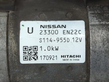 2013-2019 Nissan Sentra Car Starter Motor Solenoid OEM P/N:S114-955D 23300 EN22C Fits Fits 2013 2014 2015 2016 2017 2018 2019 2020 OEM Used Auto Parts