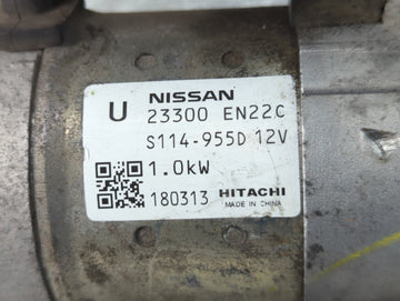 2013-2019 Nissan Sentra Car Starter Motor Solenoid OEM P/N:S114-955D 12V 23300 EN22C Fits OEM Used Auto Parts