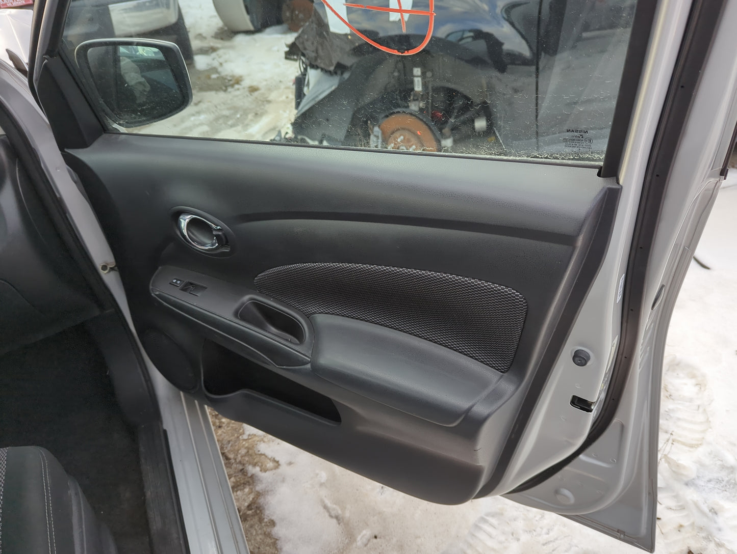 2018 Nissan Versa Front Right Passenger Interior Door Panel Trim - Oemusedautoparts1.com