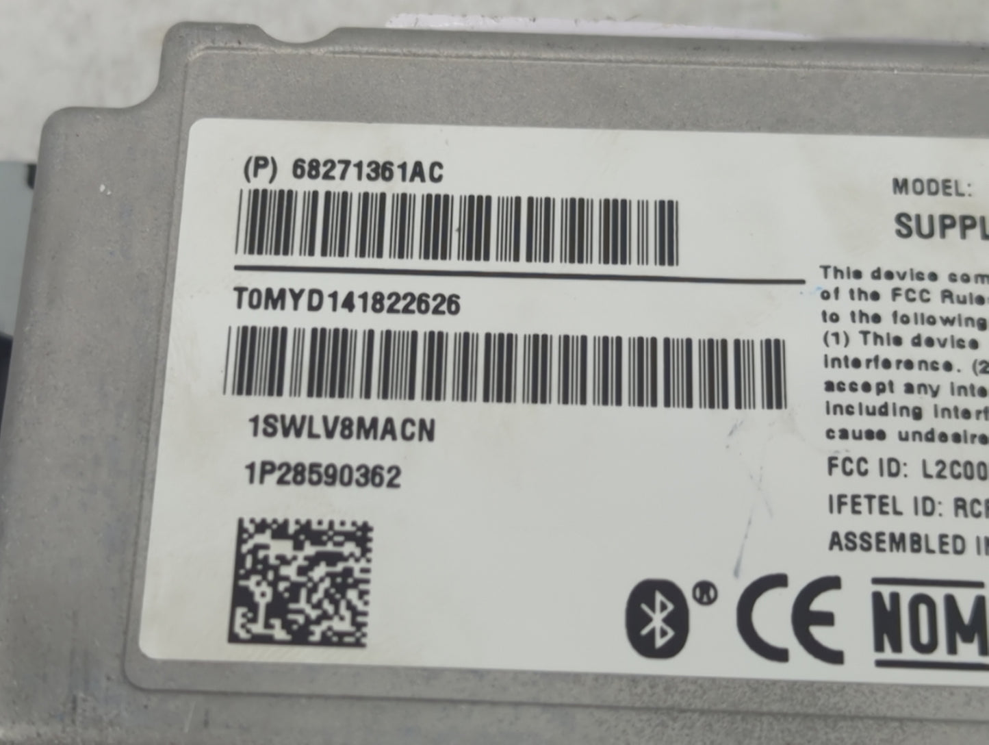 2017-2020 Ram 1500 Radio AM FM Cd Player Receiver Replacement P/N:68271361AC L2C0086FR Fits Fits 2017 2018 2019 2020 OEM Use