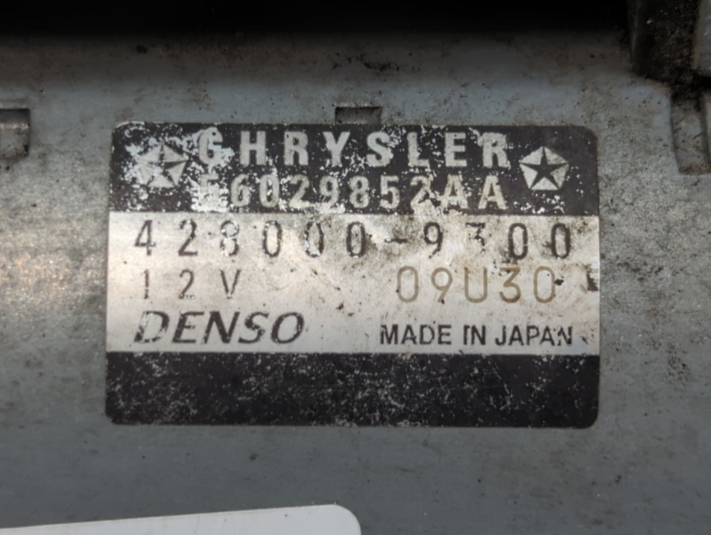 2015-2022 Ram 1500 Car Starter Motor Solenoid OEM P/N:428000-9300 56029852AA Fits OEM Used Auto Parts - Oemusedautoparts1.co