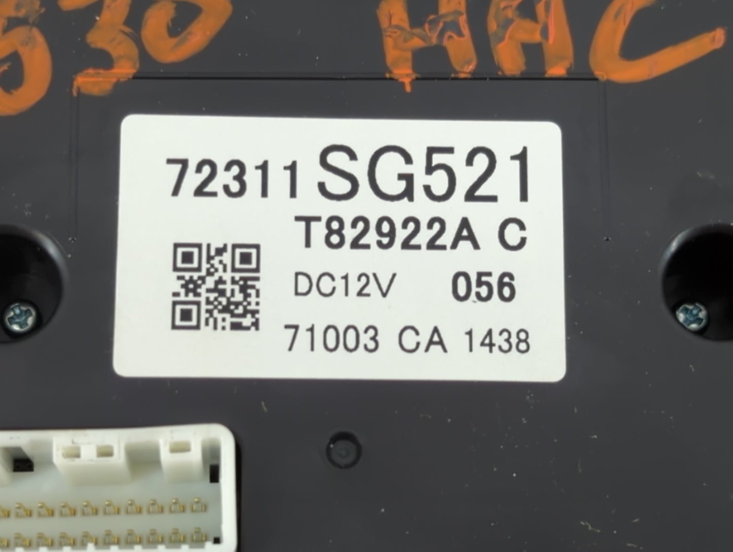 2018 Subaru Forester Climate Control Module Temperature AC/Heater Replacement P/N:72311SG521 Fits OEM Used Auto Parts - Oemu
