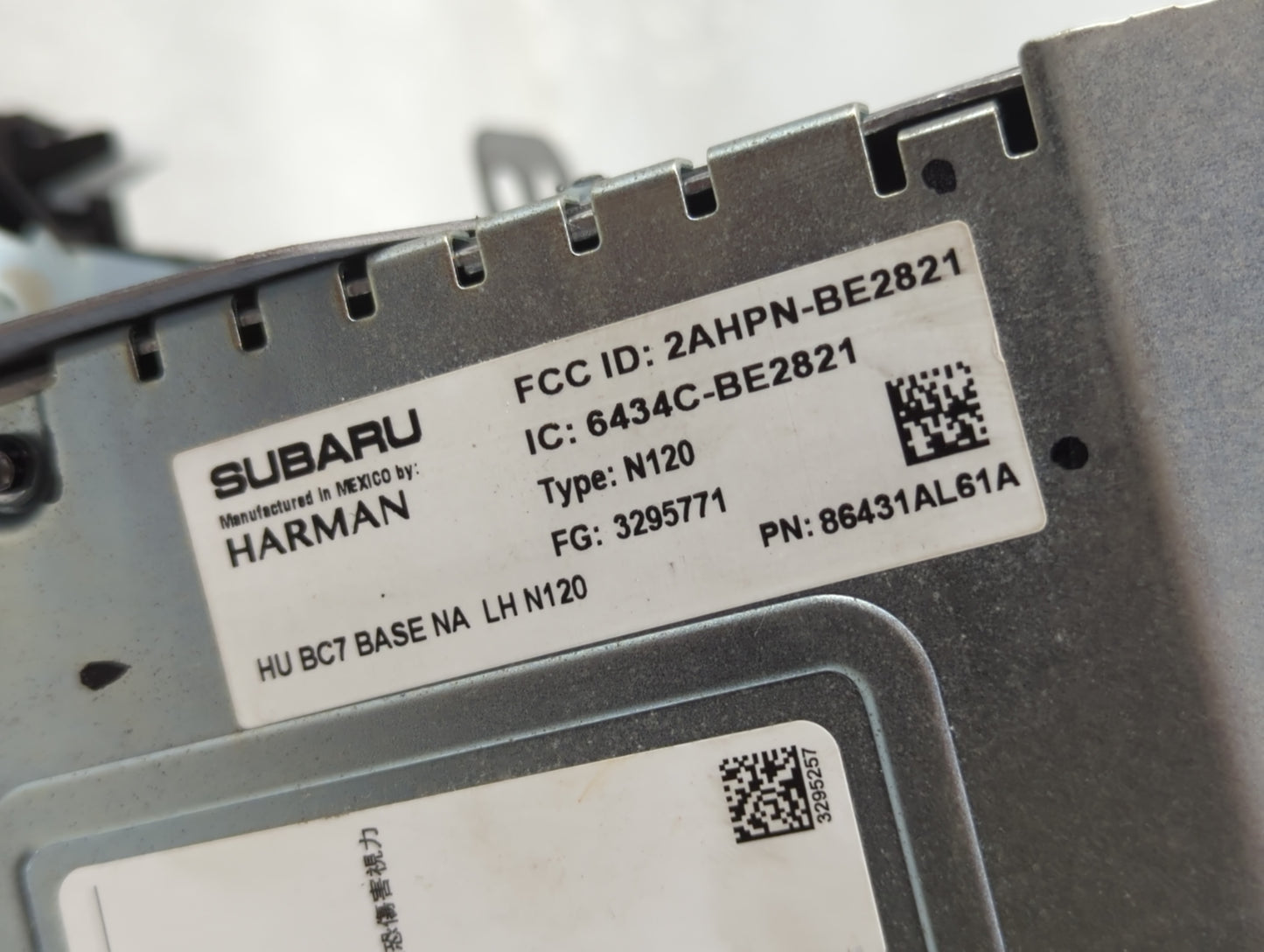 2018 Subaru Legacy Radio AM FM Cd Player Receiver Replacement P/N:86431AL61A 2AHPN-BE2821, 6434C-BE2821, 3295771 Fits OEM Us