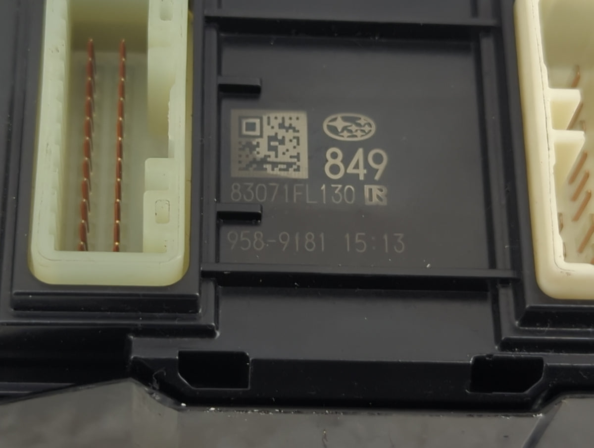 2018 Subaru Xv Master Power Window Switch Replacement Driver Side Left P/N:83071FL130 958-9181 Fits OEM Used Auto Parts - Oe