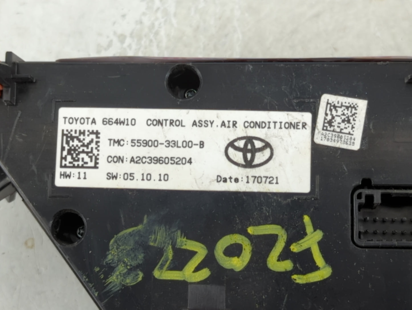 2018-2019 Toyota Camry Climate Control Module Temperature AC/Heater Replacement P/N:55900-33L00-B Fits Fits 2018 2019 OEM Us