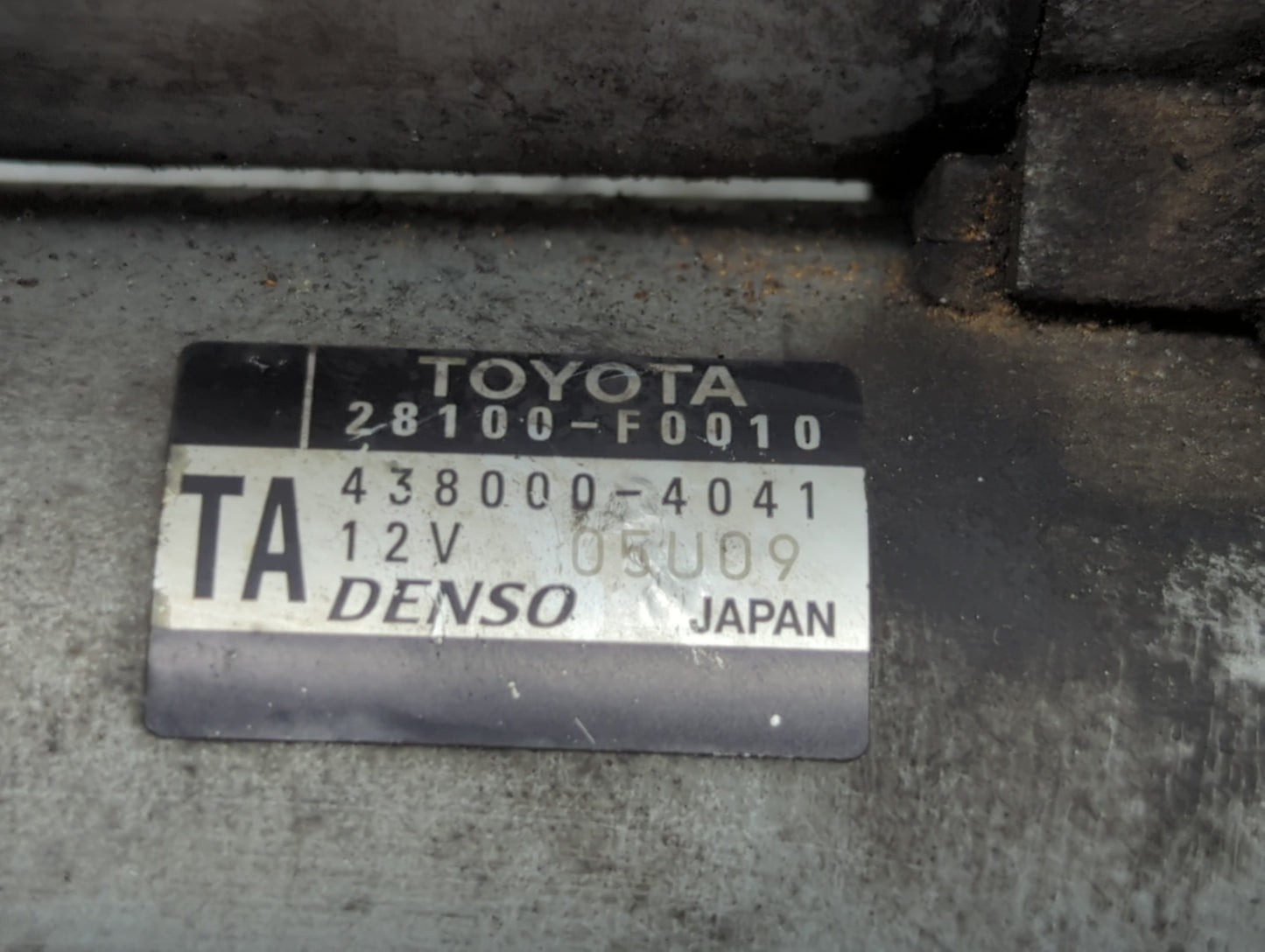2018-2022 Toyota Camry Car Starter Motor Solenoid OEM P/N:28100-F0010 438000-4041 Fits Fits 2018 2019 2020 2021 2022 OEM Use