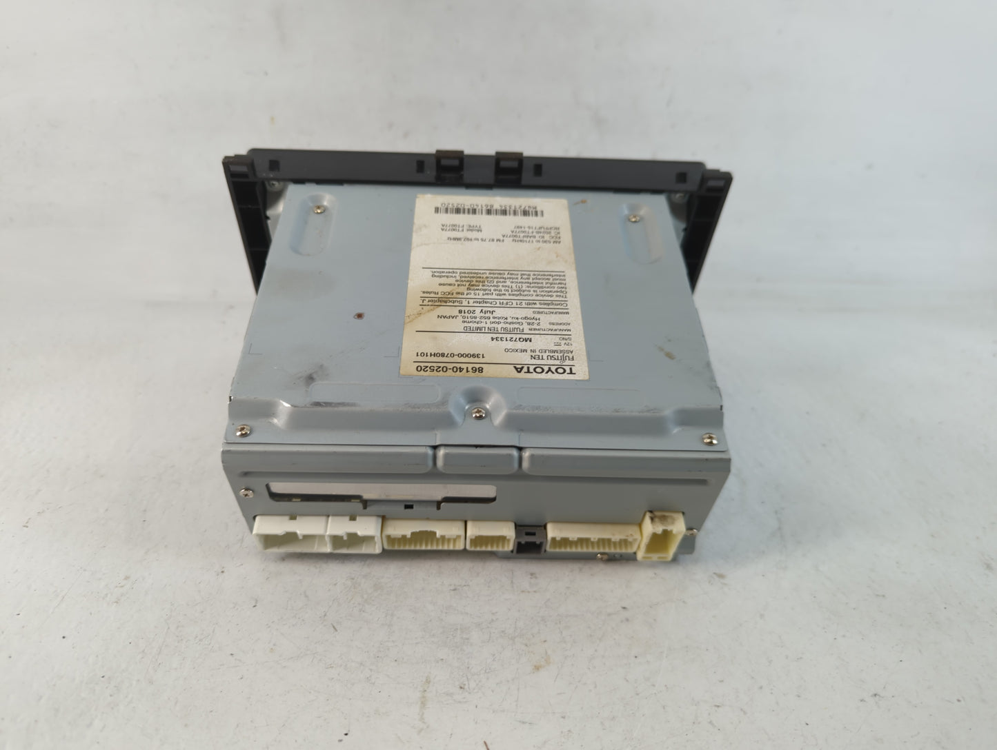 2014-2019 Toyota Corolla Radio AM FM Cd Player Receiver Replacement P/N:86140-02520 Fits OEM Used Auto Parts - Oemusedautopa