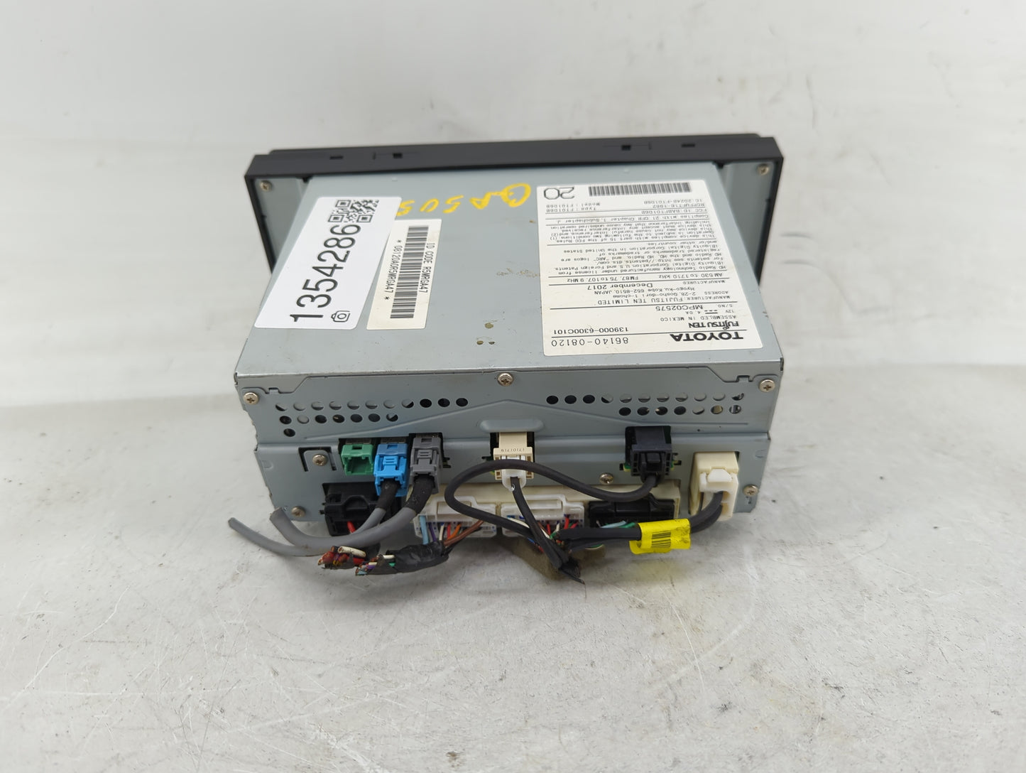 2018 Toyota Sienna Radio AM FM Cd Player Receiver Replacement P/N:86140-08120 Fits OEM Used Auto Parts - Oemusedautoparts1.c