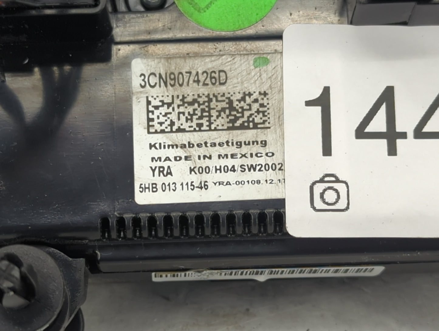2018 Volkswagen Atlas Climate Control Module Temperature AC/Heater Replacement P/N:3CN907426D 5HB01311546 Fits OEM Used Auto
