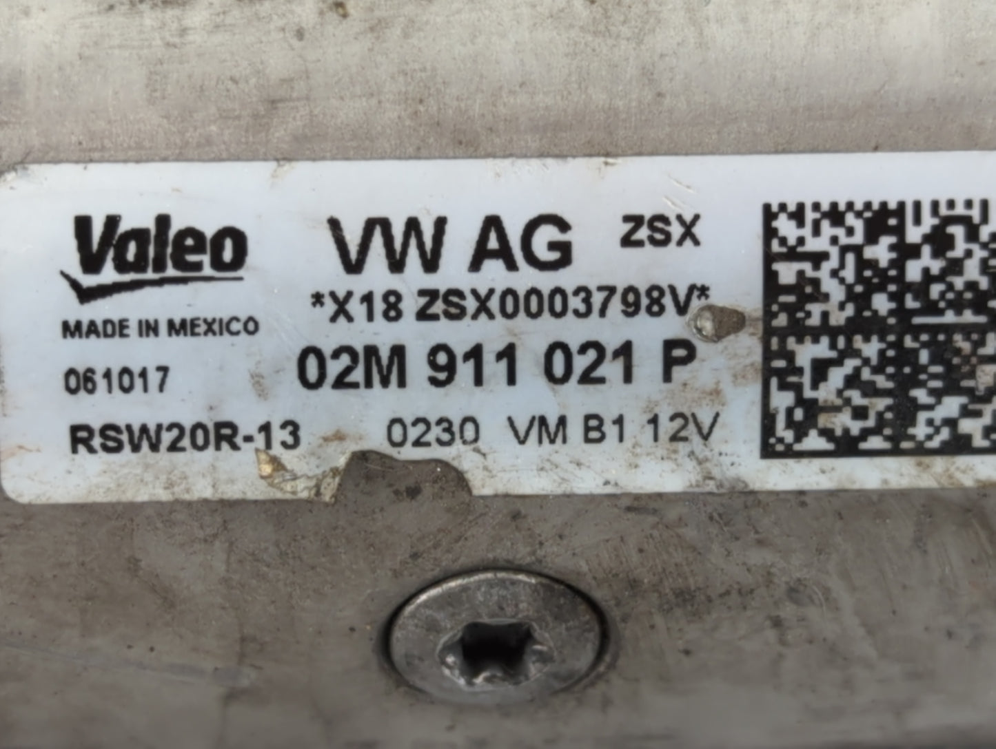 2018-2022 Volkswagen Atlas Car Starter Motor Solenoid OEM P/N:02M 911 021 P Fits Fits 2018 2019 2020 2021 2022 OEM Used Auto