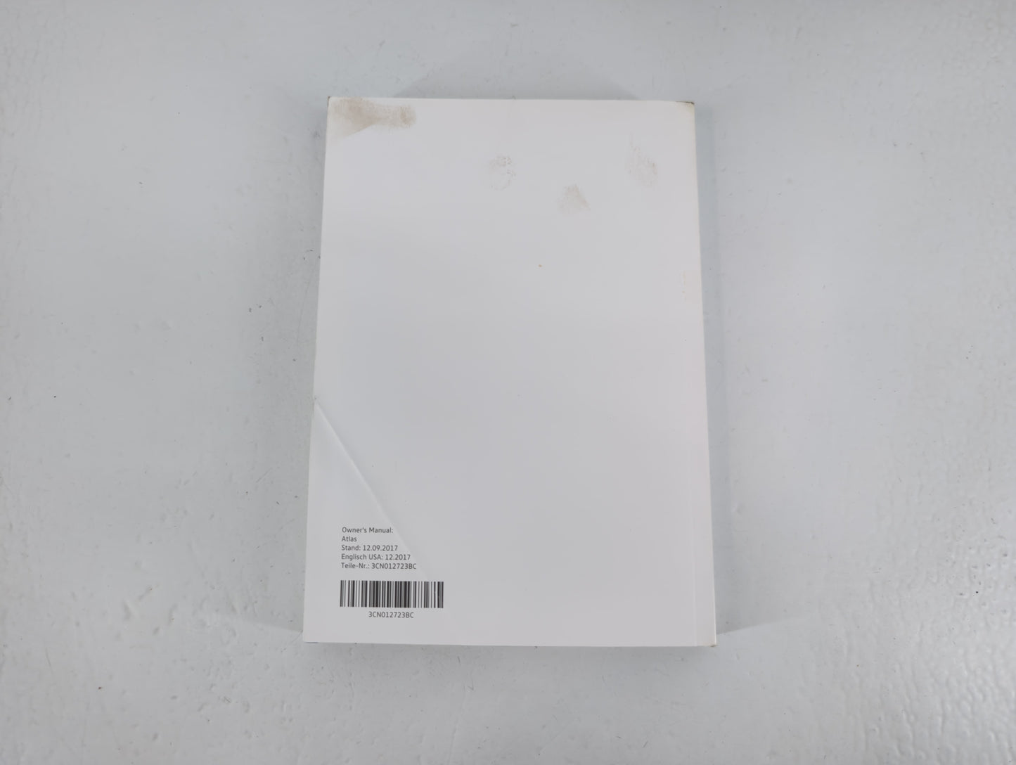 2018 Volkswagen Atlas Owners Manual Book Guide P/N:3CN102723BC OEM Used Auto Parts - Oemusedautoparts1.com